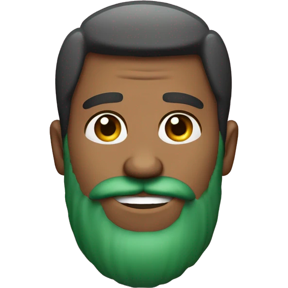 Homem verde com barba barba longa, cabelo rosa e longo, usa aparelho, esta segurando um diamante emoji