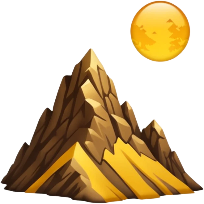 
una mezcla de sol + montaña + caminante estilo petroglifo emoji