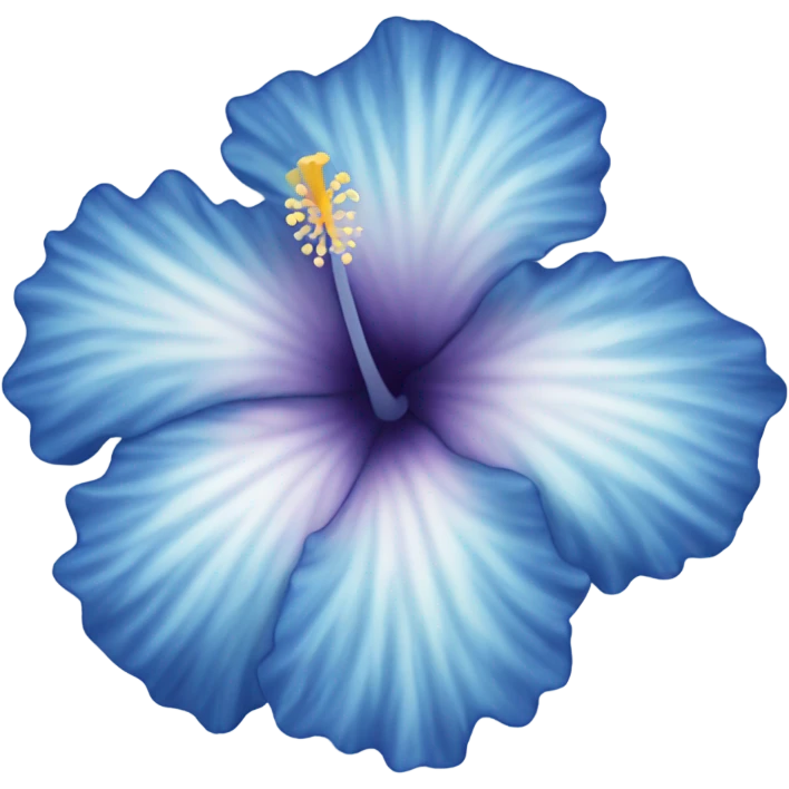 blue hibiscus flower with shades of blue  emoji