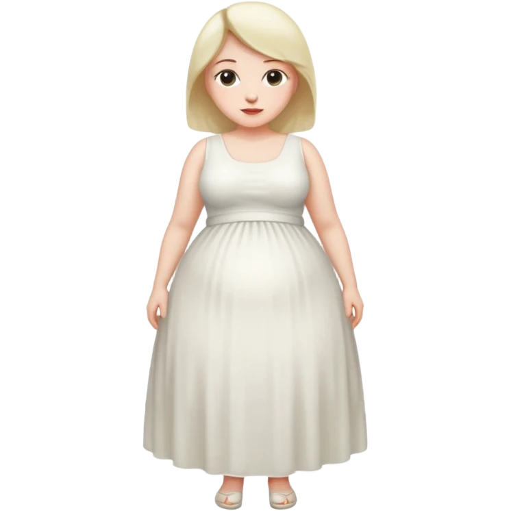 woman with unnaturally large and wide belly emoji