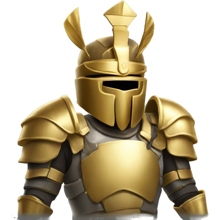 Gold armoured victory celebrating emoji