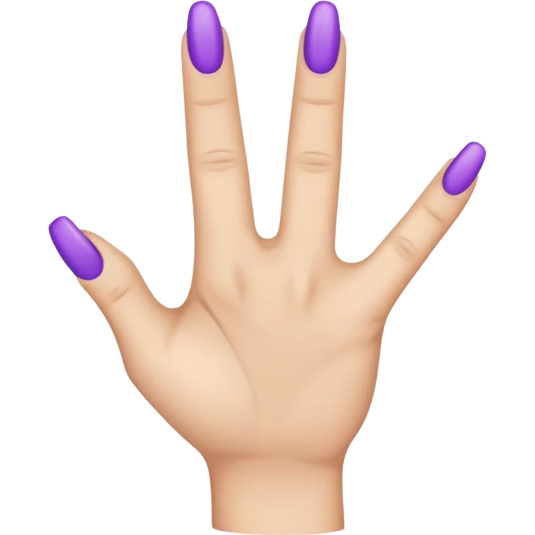 Doigt lever violet emoji