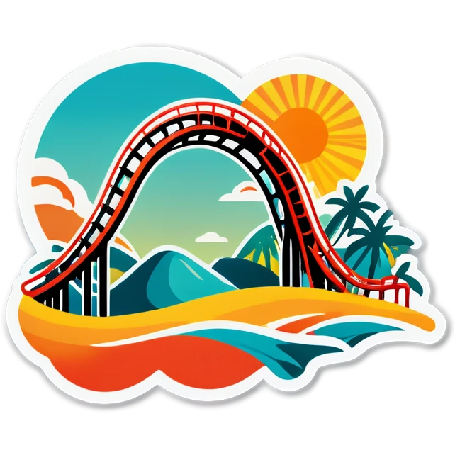 Roller coaster in paradise  emoji