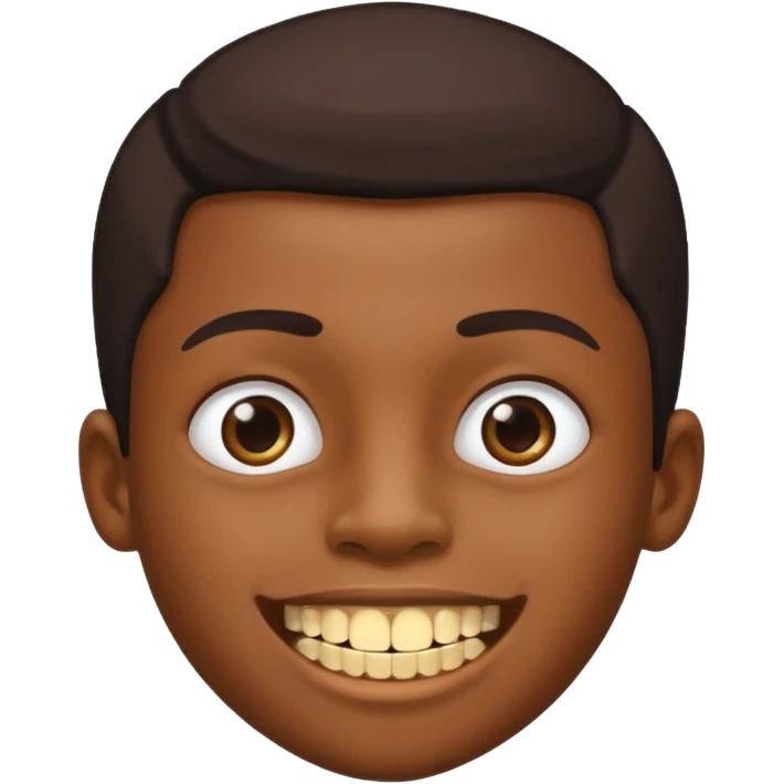 Garoto negro com black com dente de ouro emoji
