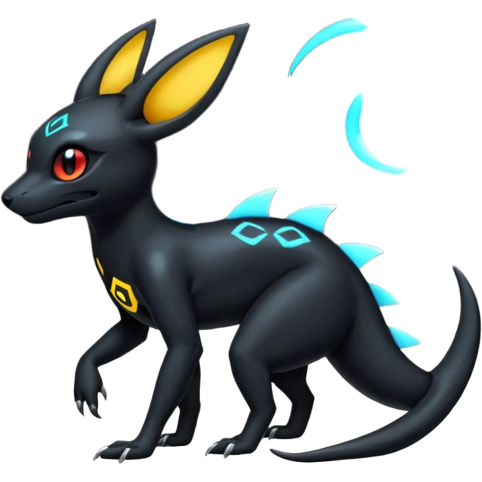 Salandit-Umbreon-Fakémon-hybrid-creature (full body)  emoji