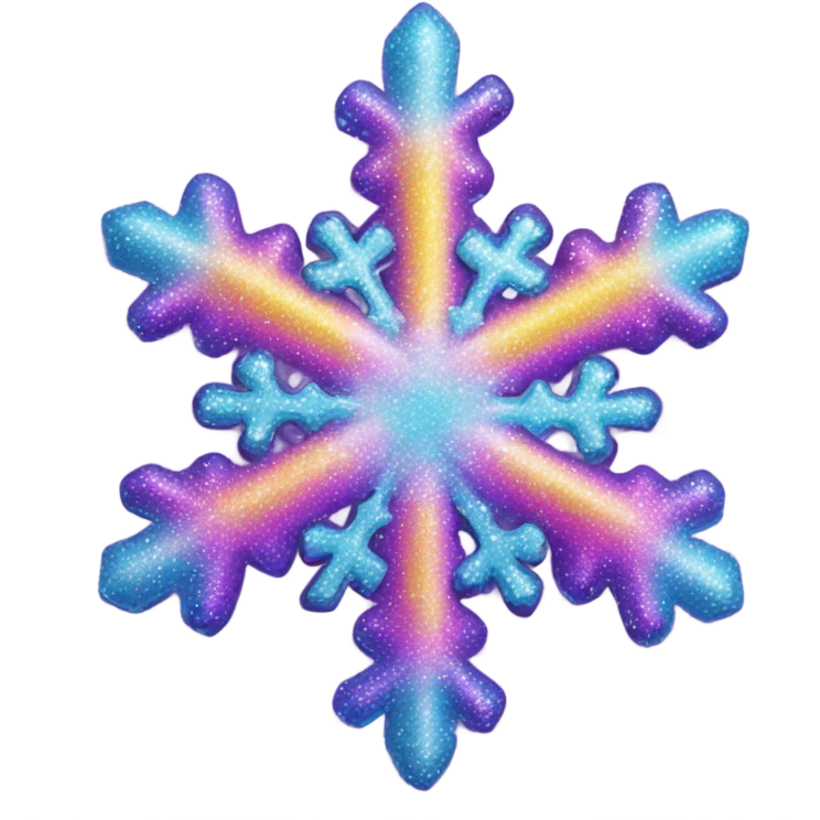 Lisa frank glitter snow flake  emoji