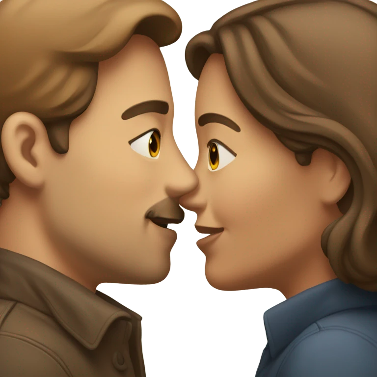 two men one woman kissing brown hair three people emoji