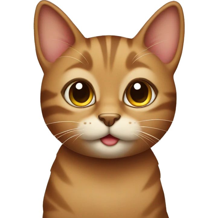 Brown cat cute emoji