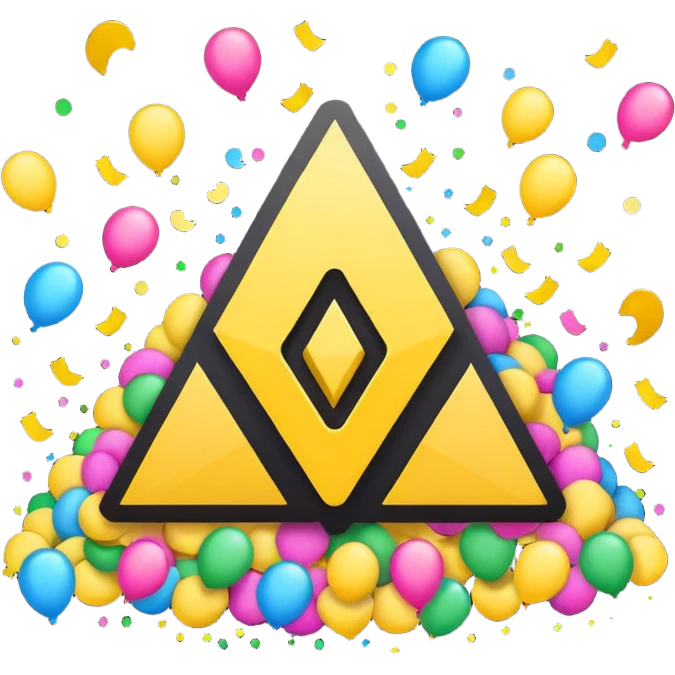 Binance logo with emoji celebration  emoji