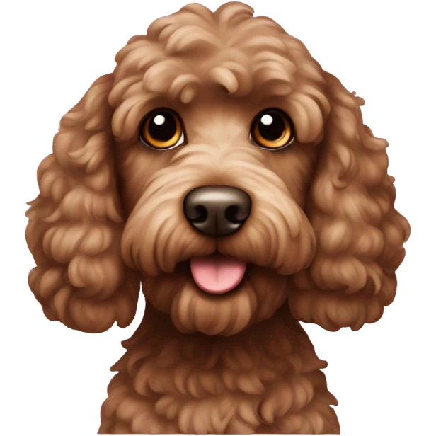 Brown cockapoo emoji