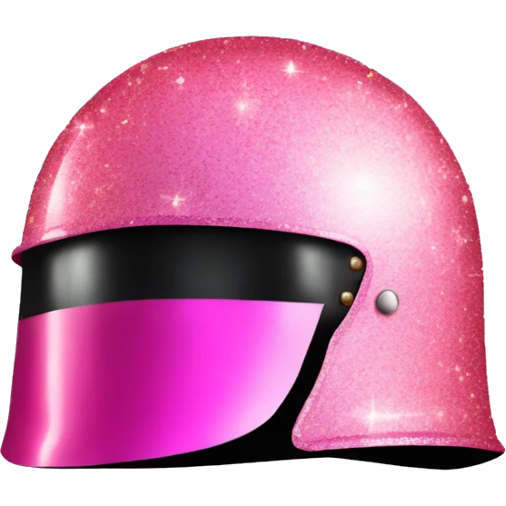 Pink ombre military helmet with glitter  emoji