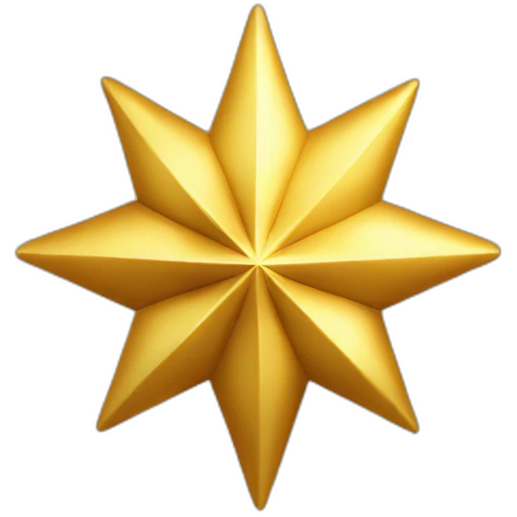 eight pointed golden fantasy star emoji