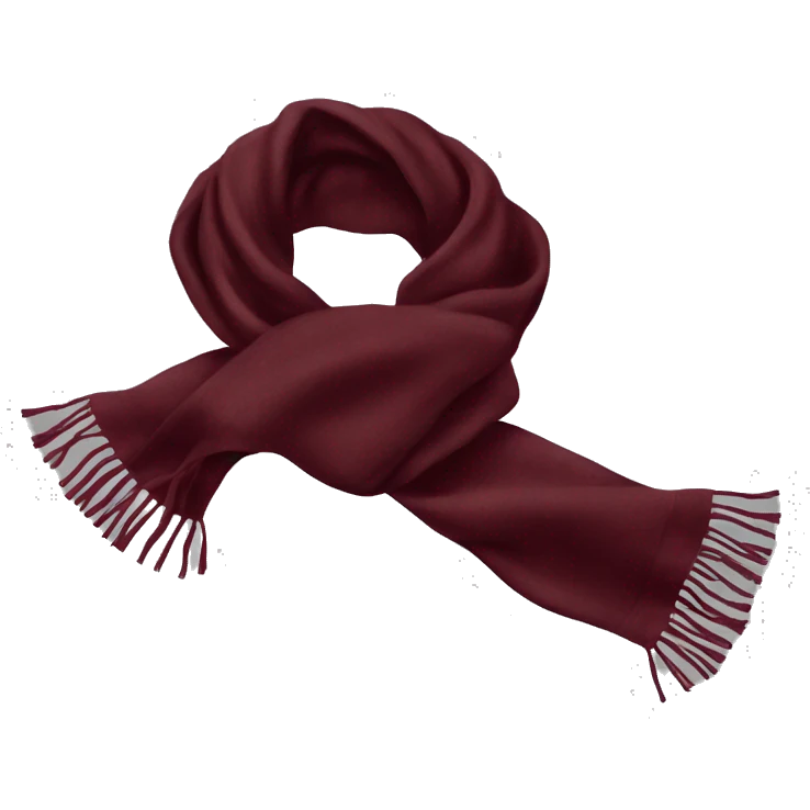 maroon christmas scarf emoji