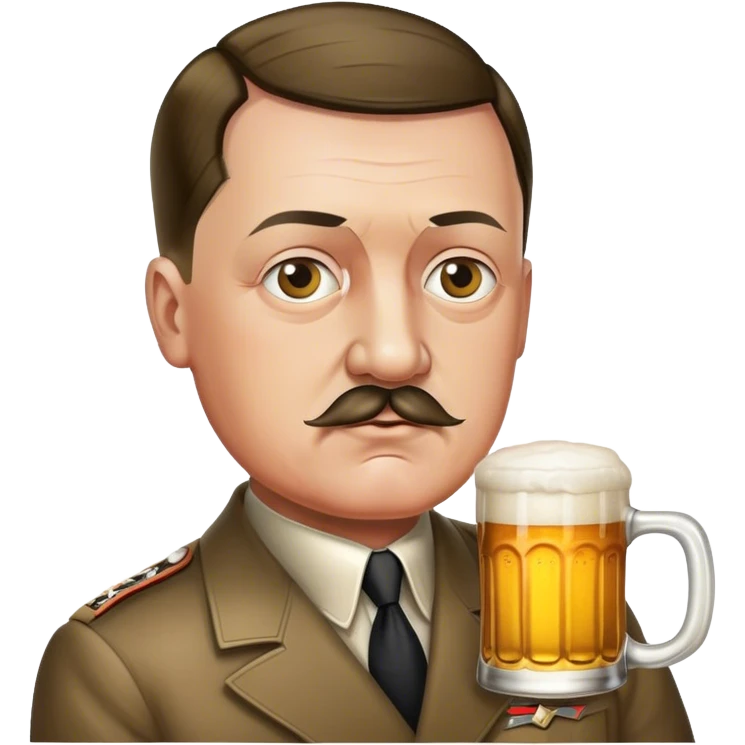 Hitler drinking beer emoji