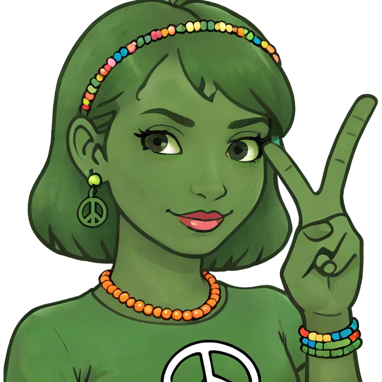 girl eye rolling and putting up peace sign  emoji