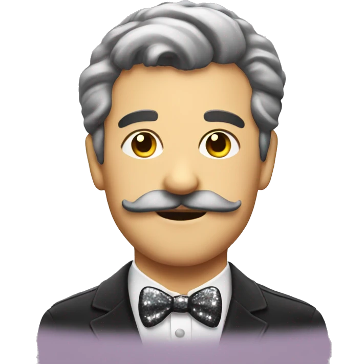 Sparkly moustache emoji