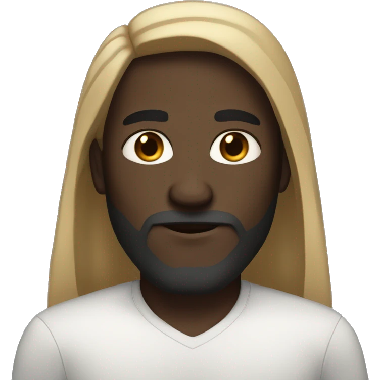 Dark skinned man with beard and a white girl with long light brown hair emoji