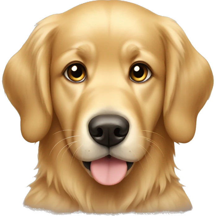 Golden retriever with brown eyes emoji