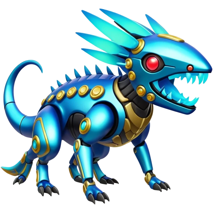  exotic tropical cyber-Protogen-Fakémon-Pokémon-Vernid-creature emoji