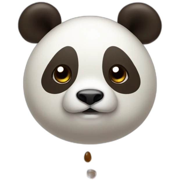 panda with poop over its head emoji