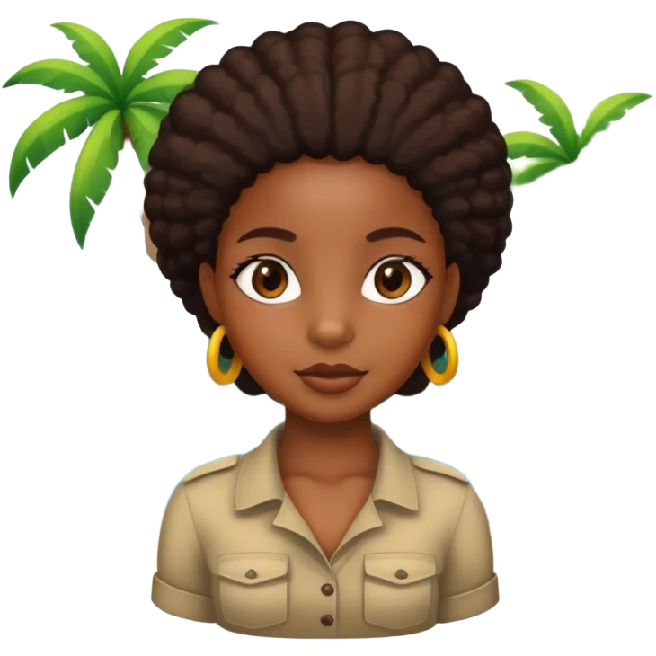 black girl island jamaican emoji