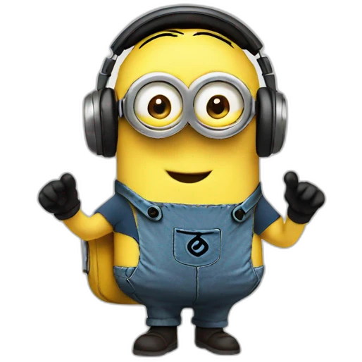 minions with headphones emoji