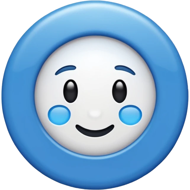 Quiero que hagas un círculo azul y con un chulo en el medio emoji