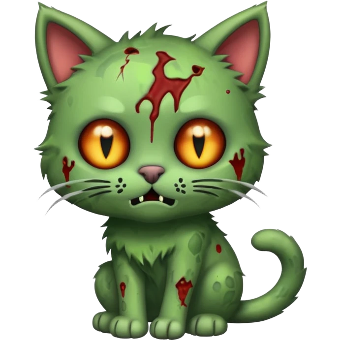 cute zombie cat emoji