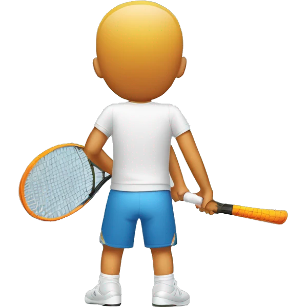 racquet player's back symmetric emoji