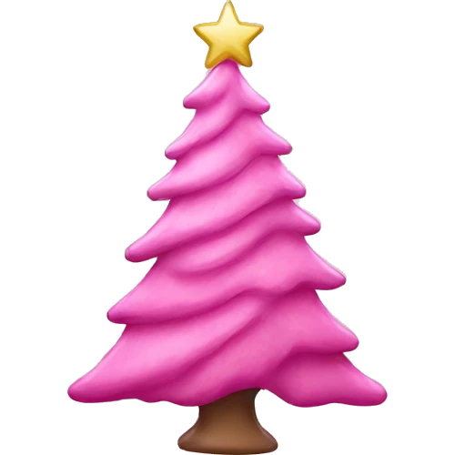 pink Christmas tree emoji