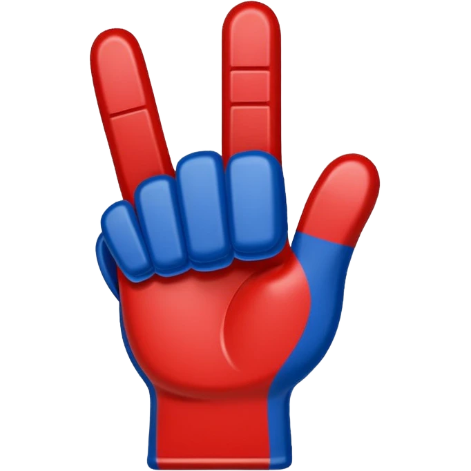 sports foam finger american football blue (#00A3E0) and red (#F9423A) emoji