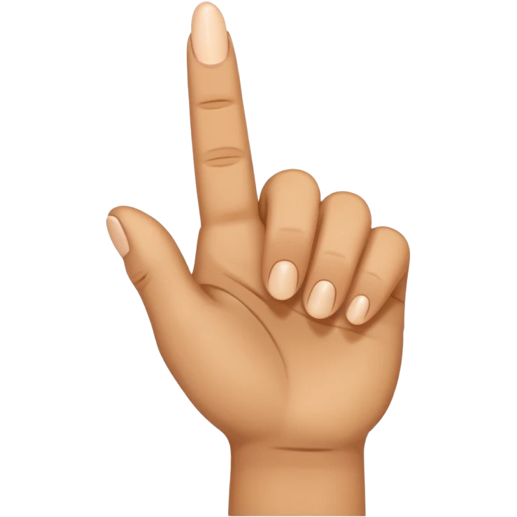 Middle finger wrapped around index finger emoji