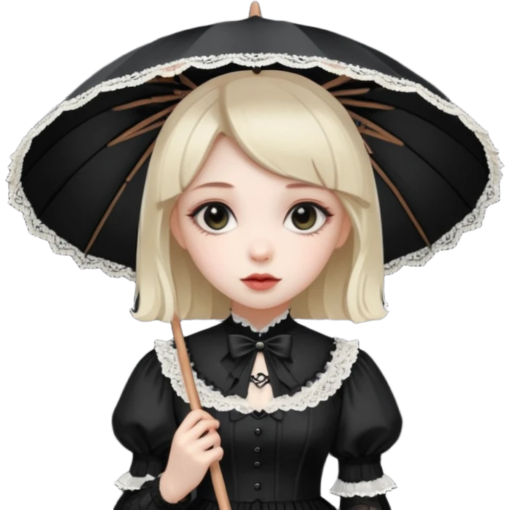 Gothic Lolita girl emoji