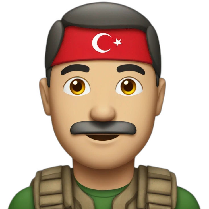 man with Turkiye flag emoji