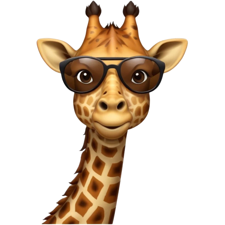 giraffe head and body wtih black sunglasses  emoji
