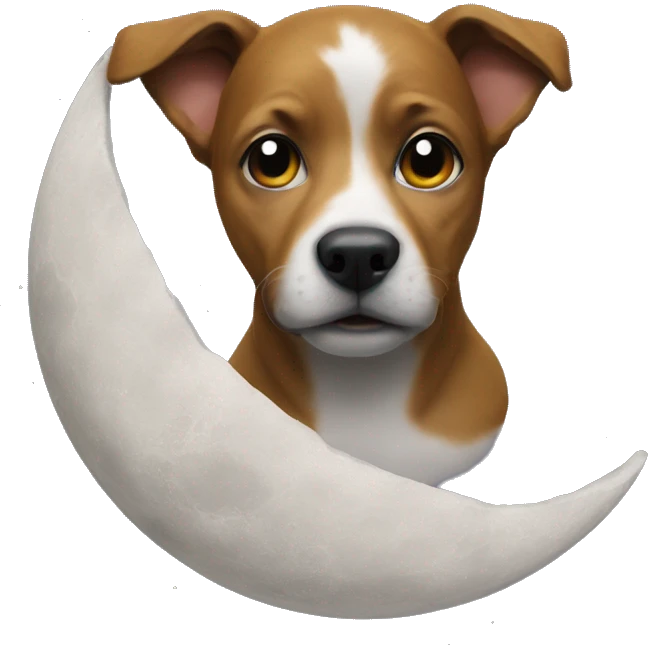 Dog on the moon emoji
