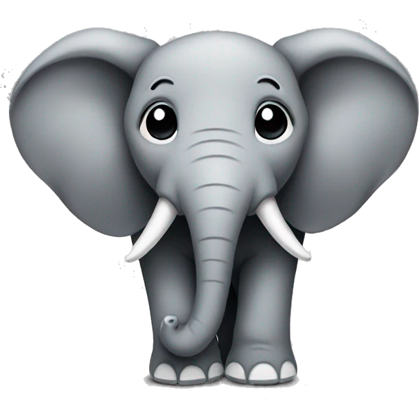 Elephant with black hearts emoji