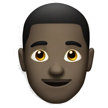 black circle half blended emoji