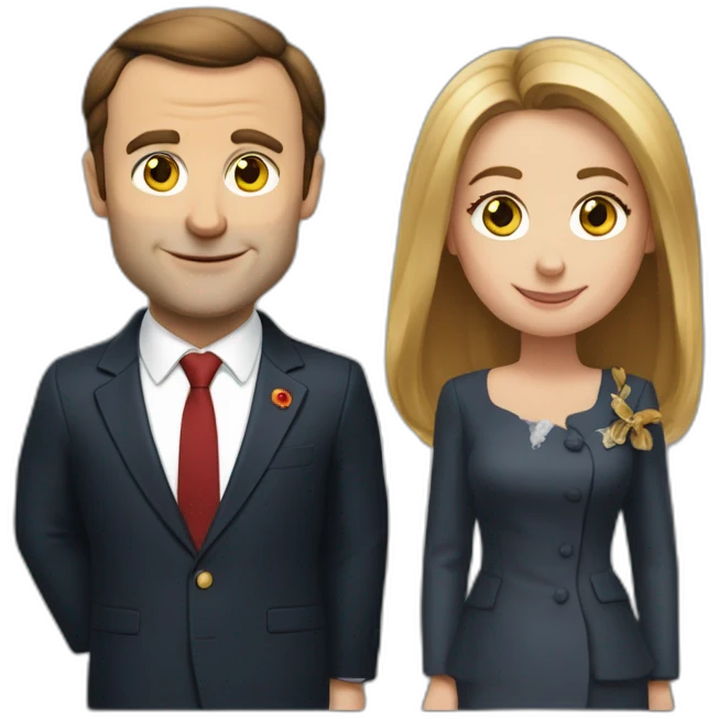 Macron et brigitte. emoji