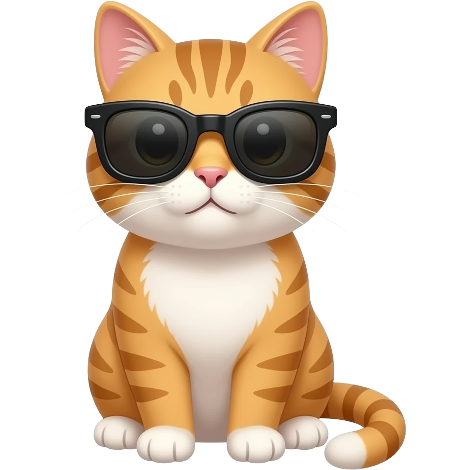 Cat wearing sunglasses emoji
