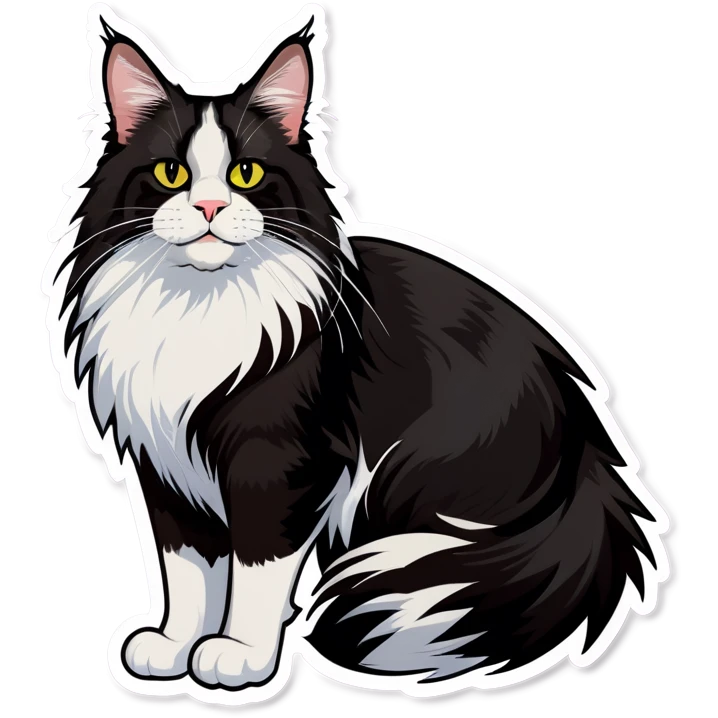 Tuxedo Maine Coon emoji