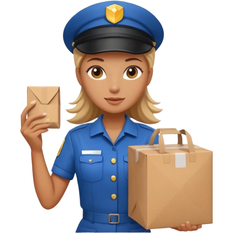 female delivery courier emoji