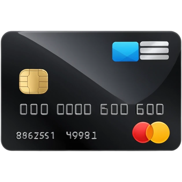 black credit card, no text, no numbers emoji