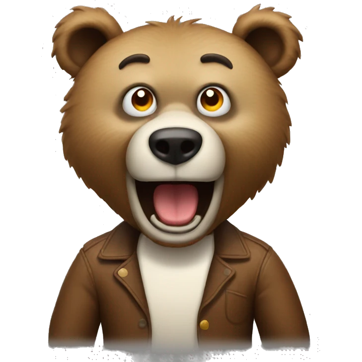 Crazy bear emoji