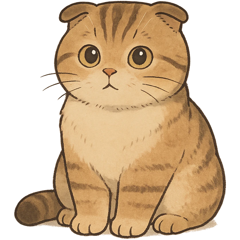 cute scottish fold cat emoji