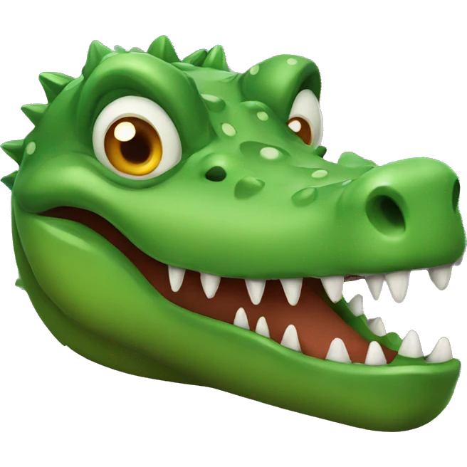 Scary crocodile emoji