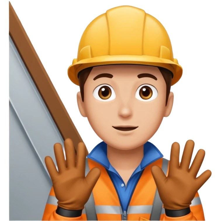 Stair Spotter + gloves. negative : character. emoji