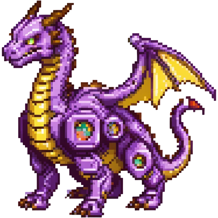 purple robot dragon emoji