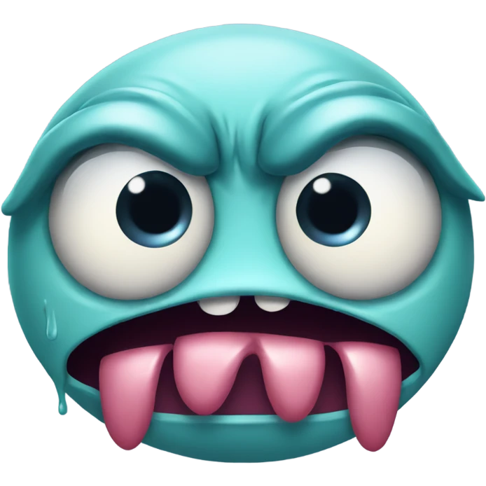 a one eye monster sad and crying emoji