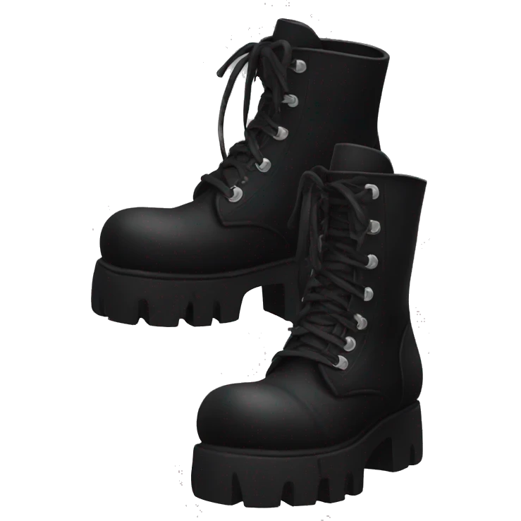 Black gothic boots emoji